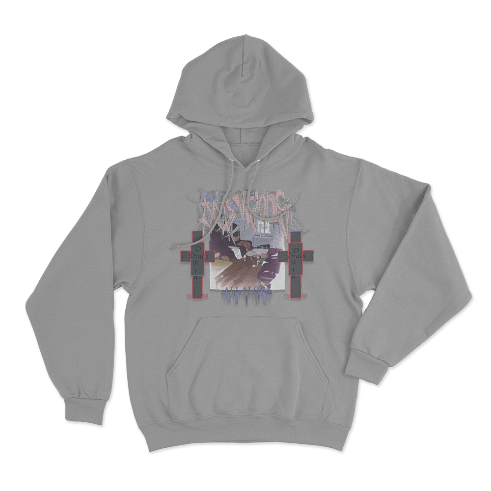Cold Visions All Alone Unisex Hoodie Grey Cold Visions All Alone Unisex Hoodie Grey