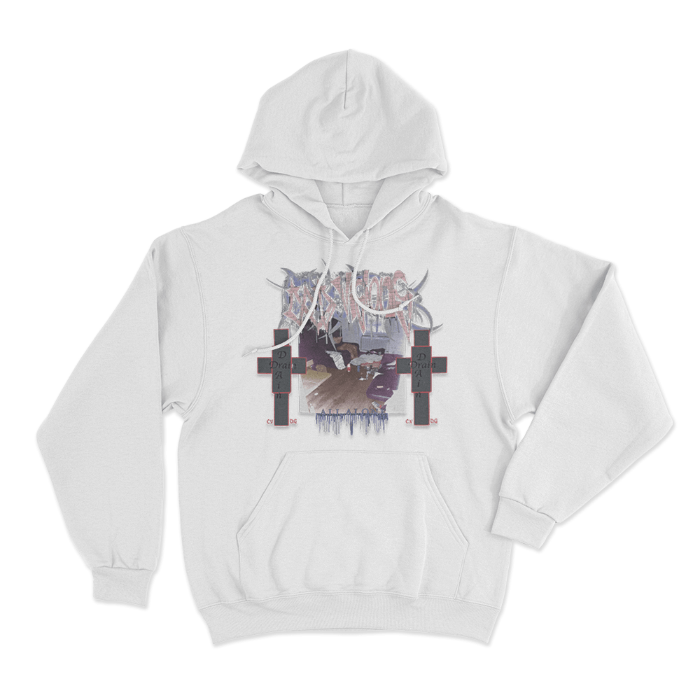 Cold Visions All Alone Unisex Hoodie White Cold Visions All Alone Unisex Hoodie White