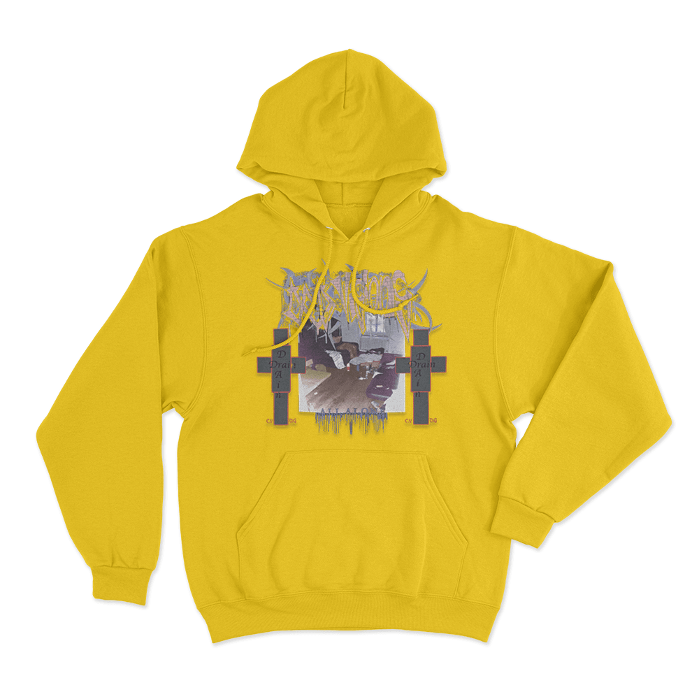 Cold Visions All Alone Unisex Hoodie Yellow Cold Visions All Alone Unisex Hoodie Yellow