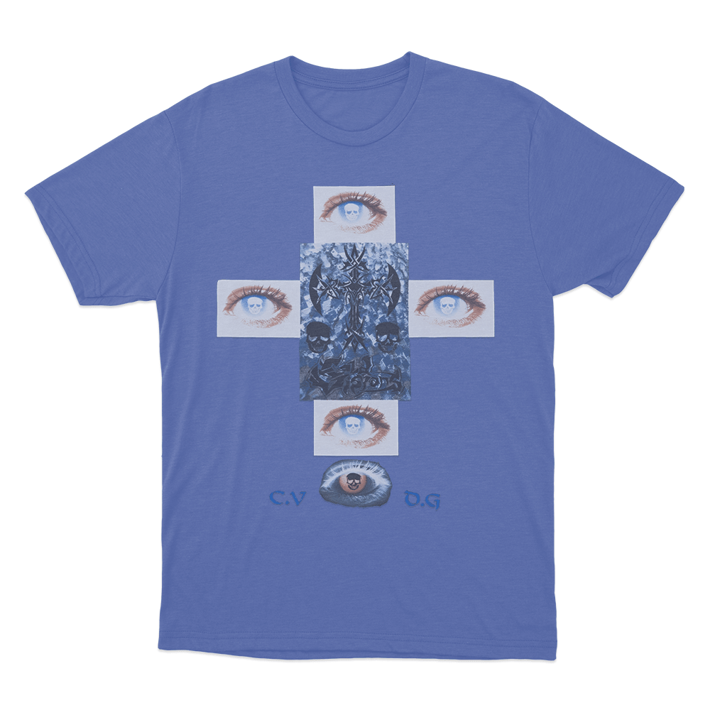 Eye Cross Unisex T Shirt Blue Eye Cross Unisex T Shirt Blue