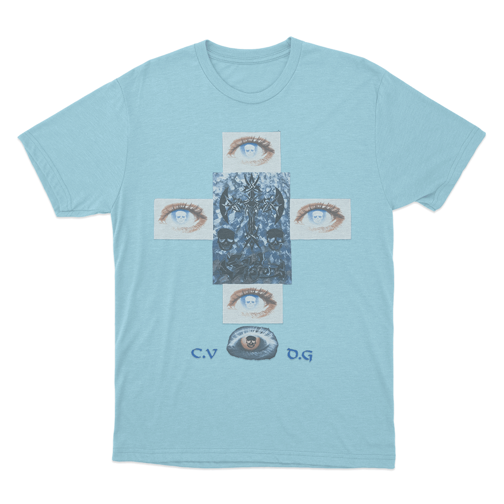 Eye Cross Unisex T Shirt Sky Blue Eye Cross Unisex T Shirt Sky Blue